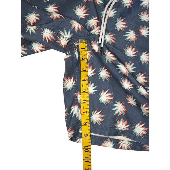 Micros Swim Trunks Men’s XL 1X Coral Reefer Leaf Print Board Shorts Beach Party - Picture 9 of 12